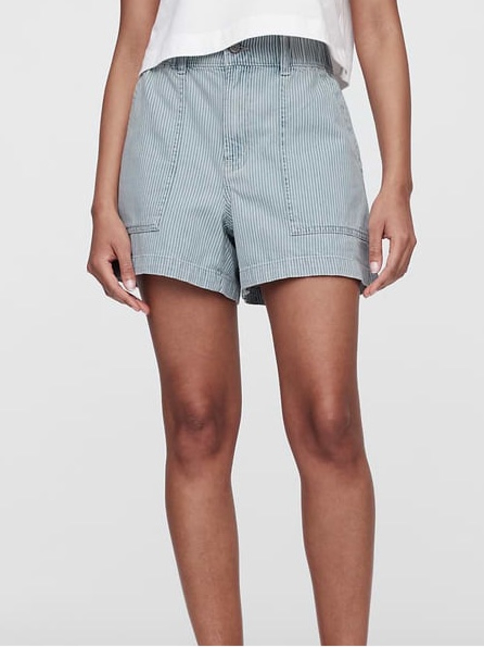 GAP Striped Denim Easy Shorts - Size XS